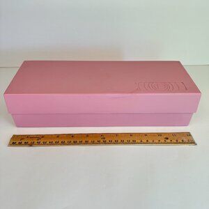 Vtg 1980s Cassette Tape Pink Hard Plastic w Lid The Dynasound Organizer Holds 24